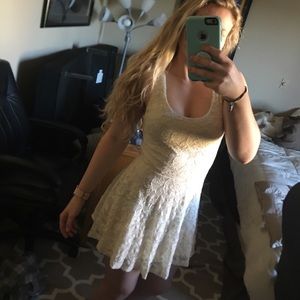 Cream Lacey dress